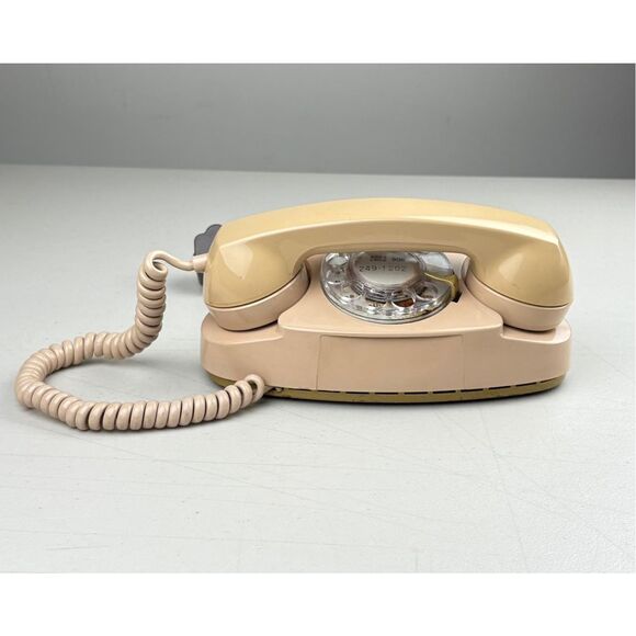 Vintage 1965 Western Electric Beige Princess G3 Handset Rotary Dial Telephone CI - Picture 1 of 13